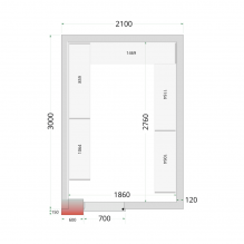 TEFCOLD CR 210x300x220 Panely ke stavebnicovým boxům 120 mm 